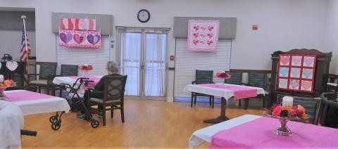 Decorating Divas Dress Up the Nursing Home Dining Room for Valentines Day